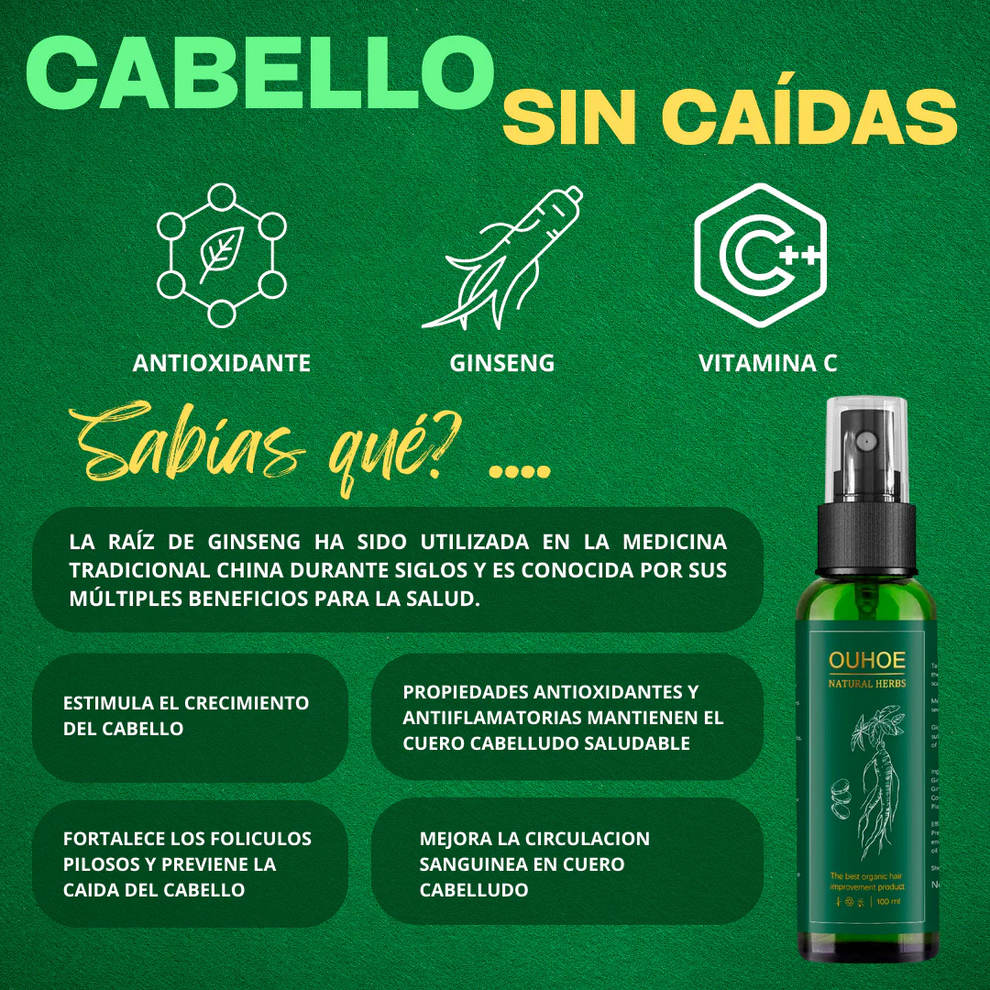 SPRAY OUHOE | Estimula el crecimiento capilar