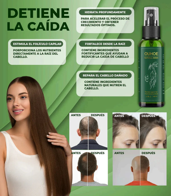 SPRAY OUHOE | Estimula el crecimiento capilar