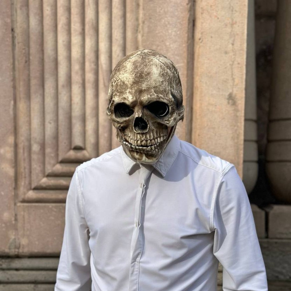 Máscara Calavera Hiperrealista con Mandíbula Móvil | Destaca y sorprende en Halloween