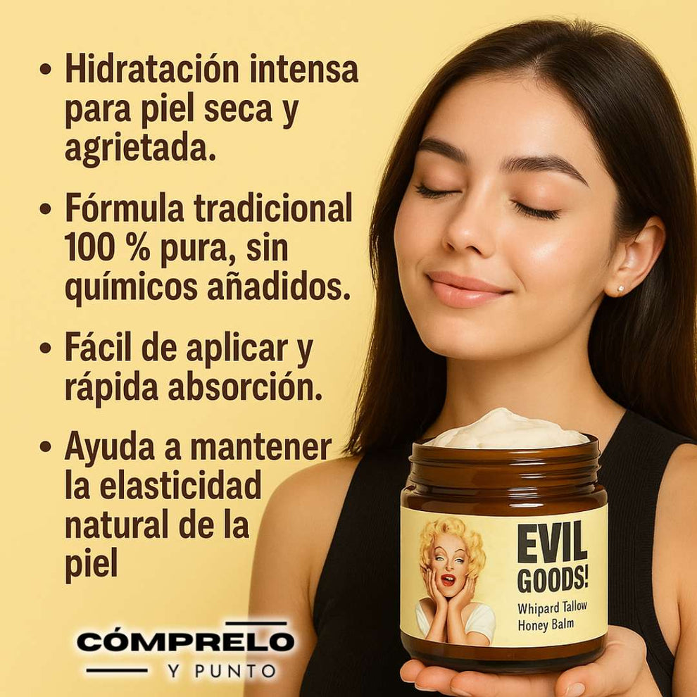 Evil Goods® - Crema Sebo de Res | Hidratación Natural, Profunda y Restauradora