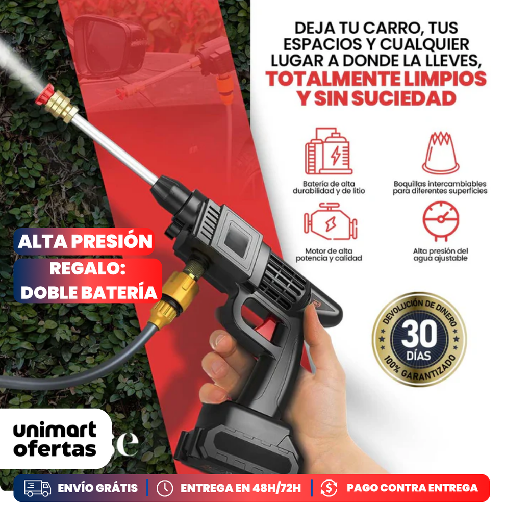 Hidrolavadora de Alta Presión + REGALOS: 2 Baterías Extras