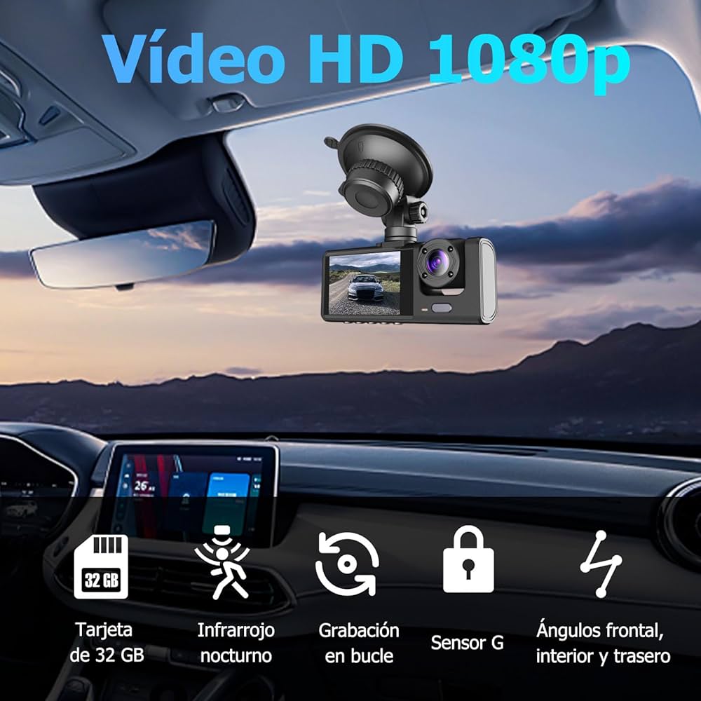 Cámara Para Carro 3 en 1 | Conduce con tranquilidad y seguridad