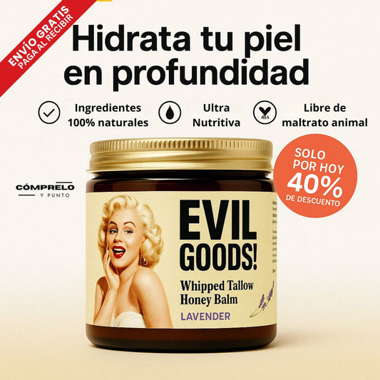 Evil Goods® - Crema Sebo de Res | Hidratación Natural, Profunda y Restauradora
