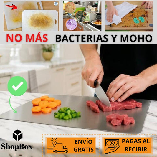 Tabla para picar en acero inoxidable | No más bacterias en tus comidas