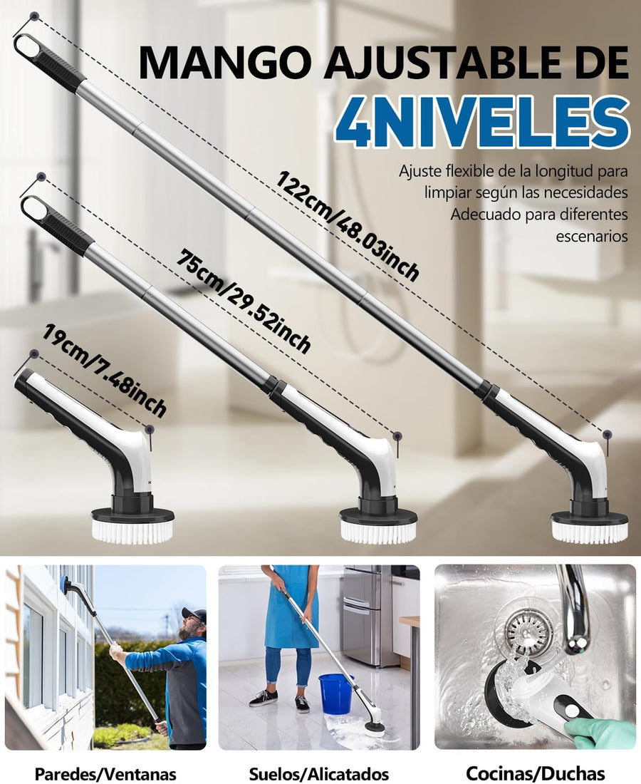 Cepillo Giratorio 9 en 1 | Limpieza profunda sin esfuerzo