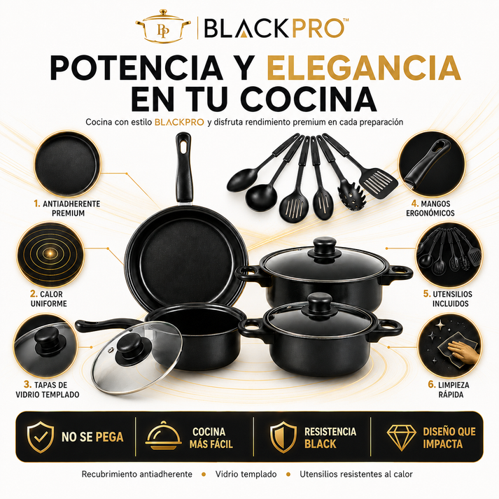 Juego de Ollas x 13 piezas + Utensilios GRATIS | Cocina sin complicaciones